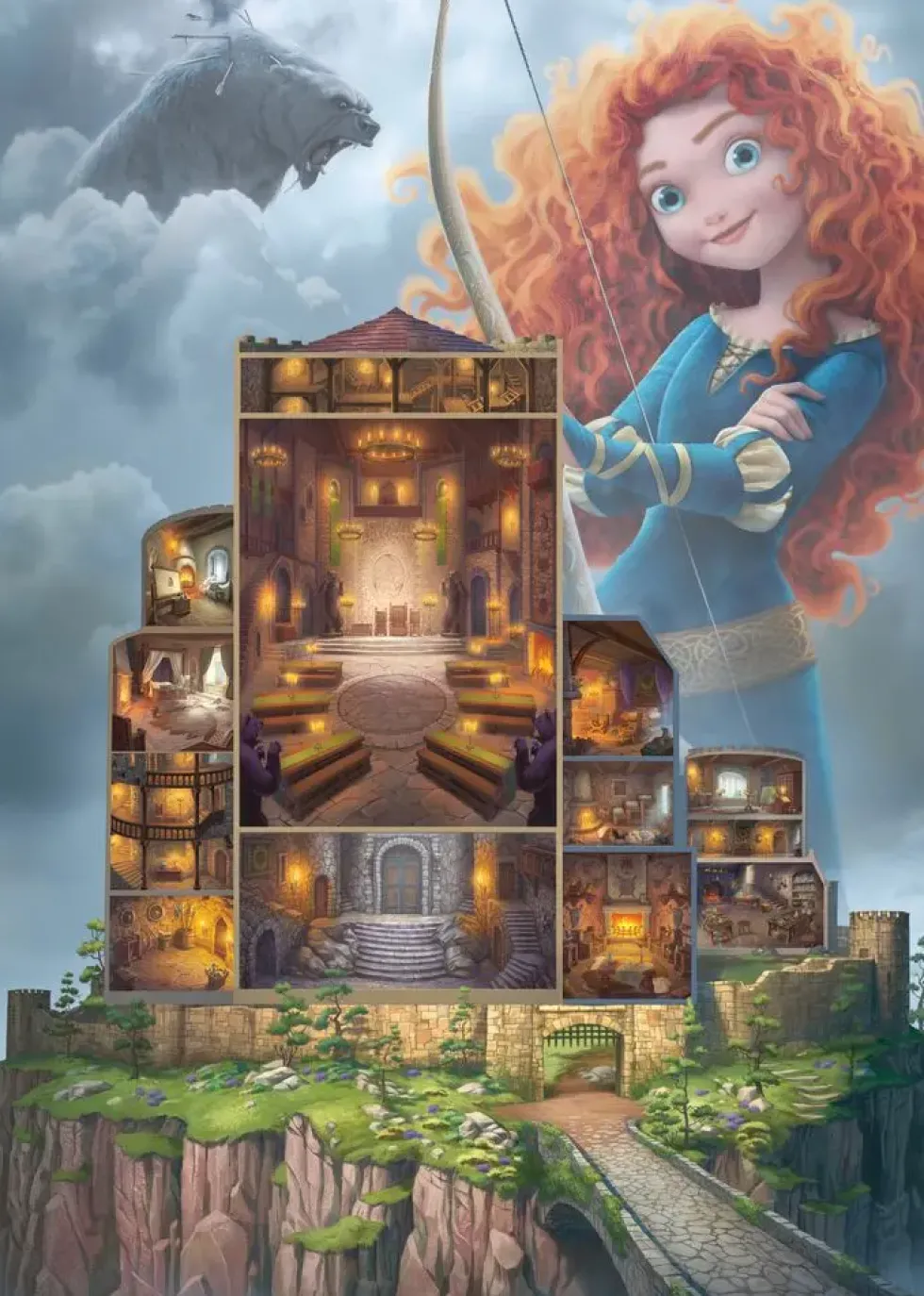 PUZZLE 1000 PIECES - REBELLECOLLECTION CHATEAU DISNEY PRINCESS