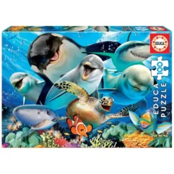 PUZZLE 100 PIECES SELFIE SOUS L'EAU