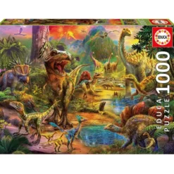 PUZZLE 1000 PIECES TERRE DE DINOSAURES