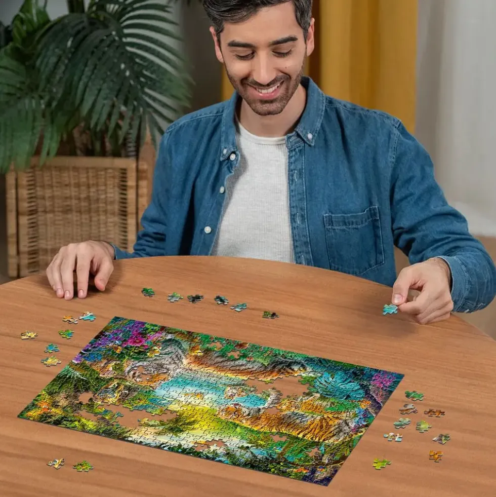 PUZZLE 500 PIECESTIGRES DANS L'OASIS