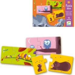 12 PUZZLES CARTON 2 PIECES MAMAN BEBE