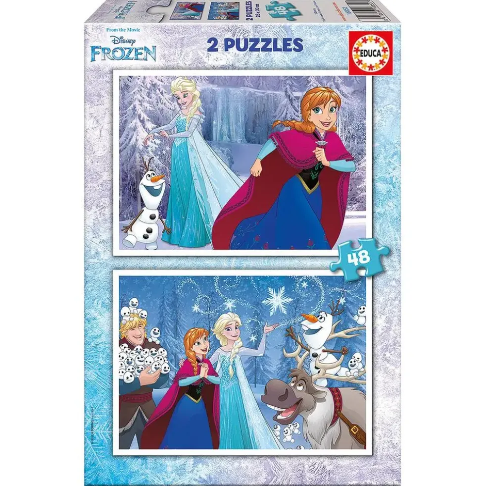 2 PUZZLES DE 48 PIECES LA REINE DES NEIGES