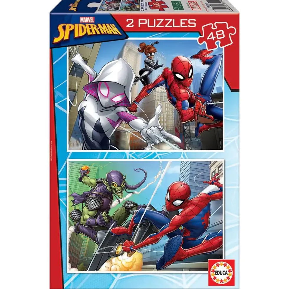 2 PUZZLES DE 48 PIECES SPIDERMAN