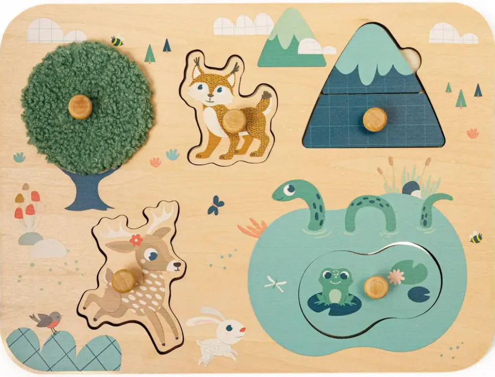 PUZZLE SENSORIEL DE LA MONTAGNE EN BOIS
