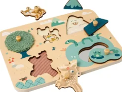 PUZZLE SENSORIEL DE LA MONTAGNE EN BOIS