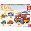 5 PUZZLES EVOLUTIFS BABY MODELES VEHICULES