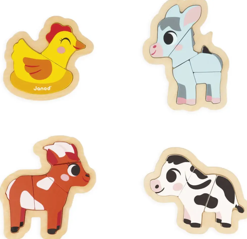 4 PUZZLES EVOLUTIFS - FERME