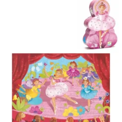 PUZZLE SILHOUETTE 36 PIECES LA BALLERINE A LA FLEUR