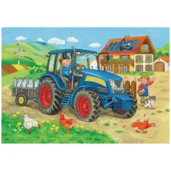 PUZZLES 2X12 PIECES CHANTIER ET FERME