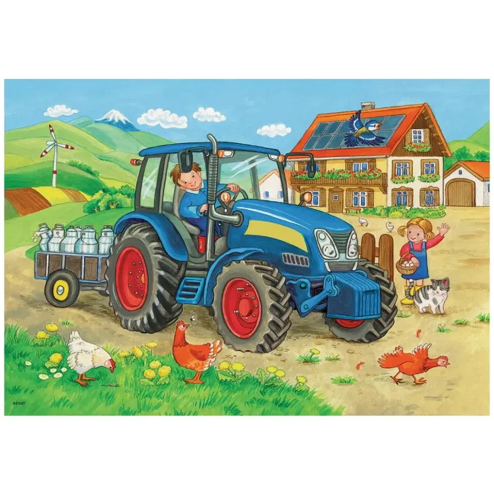 PUZZLES 2X12 PIECES CHANTIER ET FERME