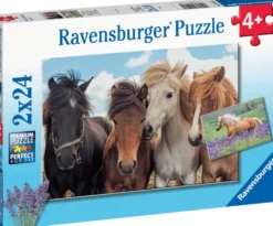 PUZZLES 2X24 PIECES - L'AMOUR DES CHEVAUX