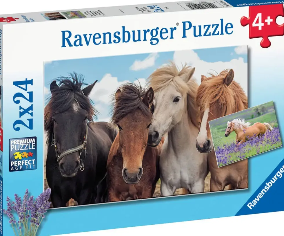 PUZZLES 2X24 PIECES - L'AMOUR DES CHEVAUX