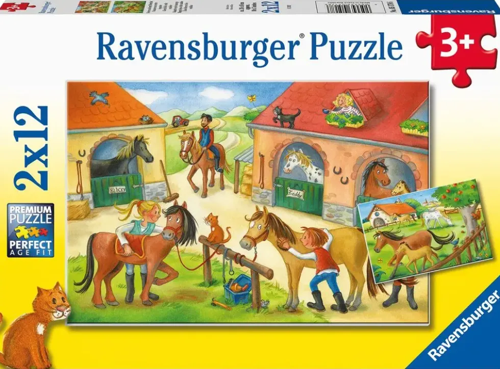 PUZZLES 2 X12 PIECES– VACANCES AU CENTRE EQUESTRE