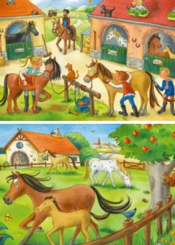 PUZZLES 2 X12 PIECES– VACANCES AU CENTRE EQUESTRE