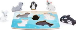 PUZZLE TACTILE ANIMAUX POLAIRES