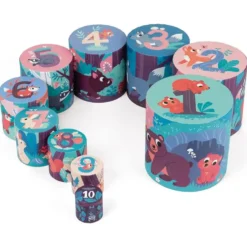 PYRAMIDE RONDE LES ANIMAUX DE LA FORÊT - EN CARTON