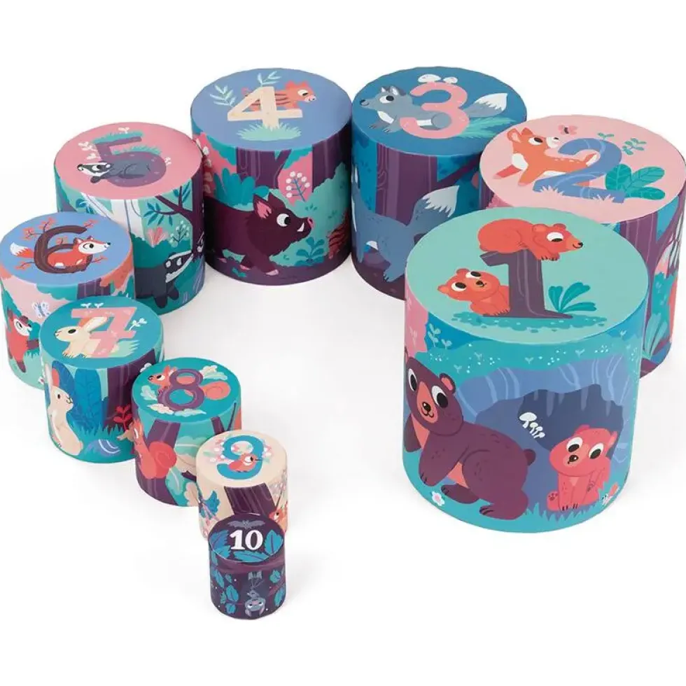 PYRAMIDE RONDE LES ANIMAUX DE LA FORÊT - EN CARTON