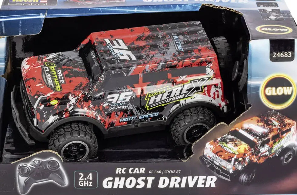 RADIOCOMMANDE CAR GHOST DRIVER - ROUGE