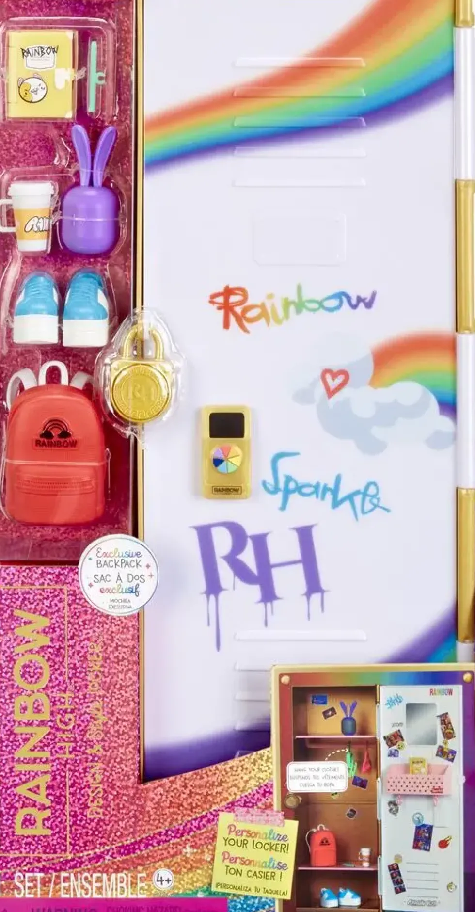 RAINBOW HIGH COFFRET CASIERS D'ECOLE