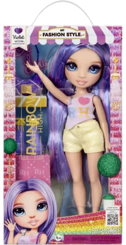 RAINBOW HIGHPOUPEE MANNEQUIN 27CM THEME MODE - VIOLET