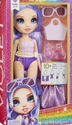 RAINBOW HIGH SWIM ET STYLE POUPEE MANNEQUIN 27CM - VIOLET