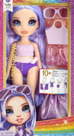 RAINBOW HIGH SWIM ET STYLE POUPEE MANNEQUIN 27CM - VIOLET