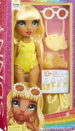 RAINBOW HIGH SWIM ET STYLE POUPEE MANNEQUIN 27CM - SUNNY JAUNE