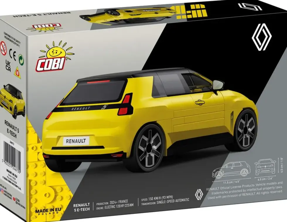 RENAULT 5 E-TECH JAUNE 1:35