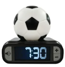 REVEIL DIGITAL AVEC VEILLEUSE BALLON DE FOOT ET EFFETS SONORES