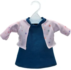 ROBE EN JEAN ET GILET - 38 CM