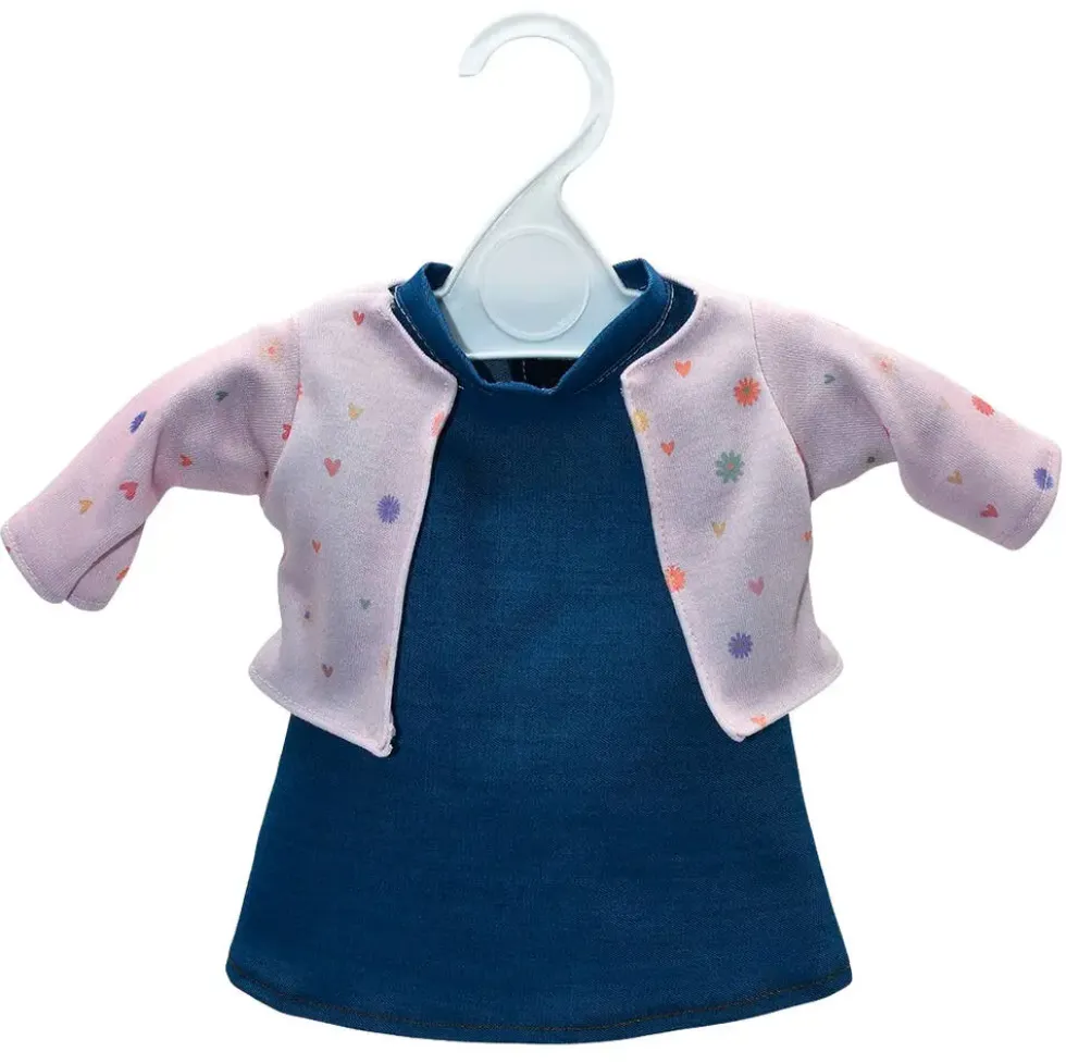 ROBE EN JEAN ET GILET - 38 CM