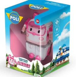 ROBOCAR POLI - VEHICULE TRANSFORMABLE 2 EN 1 - AMBRE L'AMBULANCE