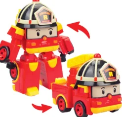 ROBOCAR POLI - VEHICULE TRANSFORMABLE 2 EN 1 - ROY LE POMPIER