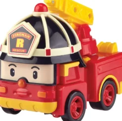 ROBOCAR POLI - VEHICULE TRANSFORMABLE 2 EN 1 - ROY LE POMPIER