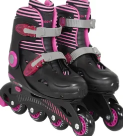 ROLLERS EN LIGNE AJUSTABLES TAILLE 33-36 ROSE