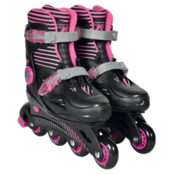 ROLLERS EN LIGNE AJUSTABLES TAILLE 36-39 ROSE