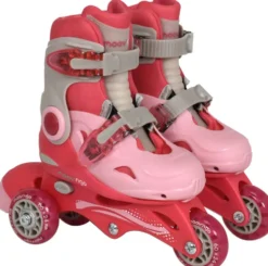 ROLLERS EVOLUTIFS 3 ROUES TAILLE 30-33 ROSE