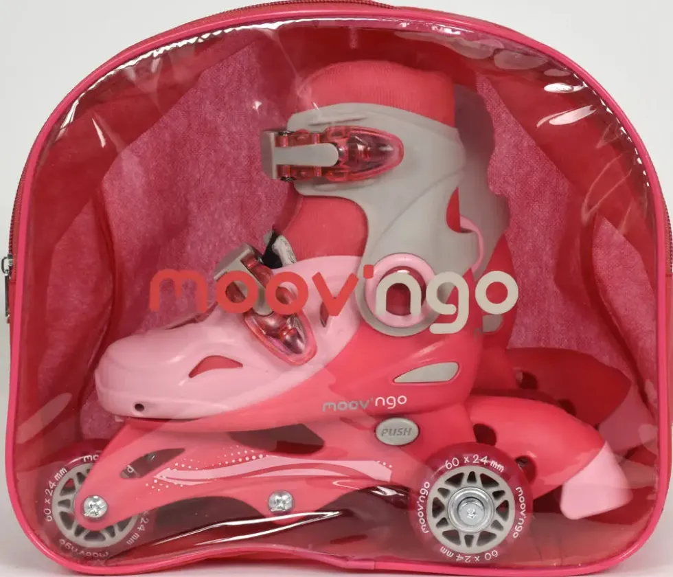 ROLLERS EVOLUTIFS 3 ROUES TAILLE 27-30 ROSE