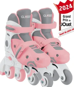 ROLLERS LEARNING 2-EN-1 EVOLUTIFS ENFANT TAILLE 30 A 33 ROSE