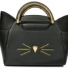 SAC A MAIN CAT BAG BLACK EDITION AVEC POMPON