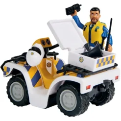 SAM LE POMPIER - QUAD POLICE - 1 FIGURINE MALCOM
