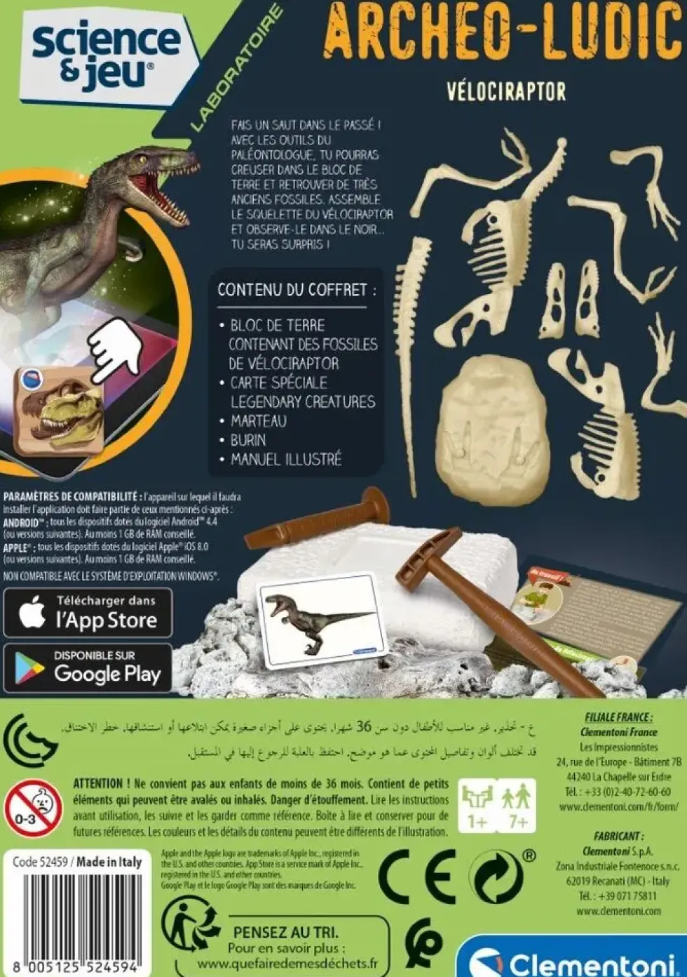 SCIENCE ET JEU - ARCHEO LUDIC VELOCIRAPTOR