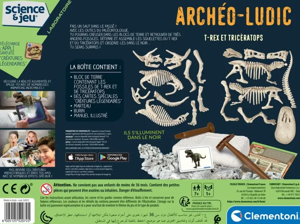 SCIENCE & JEU - ARCHEO LUDIC - T-REX & TIRCERATOPS