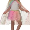 SET DEGUISEMENT CAPE ET TUTU ARC EN CIEL - TAILLE UNIQUE