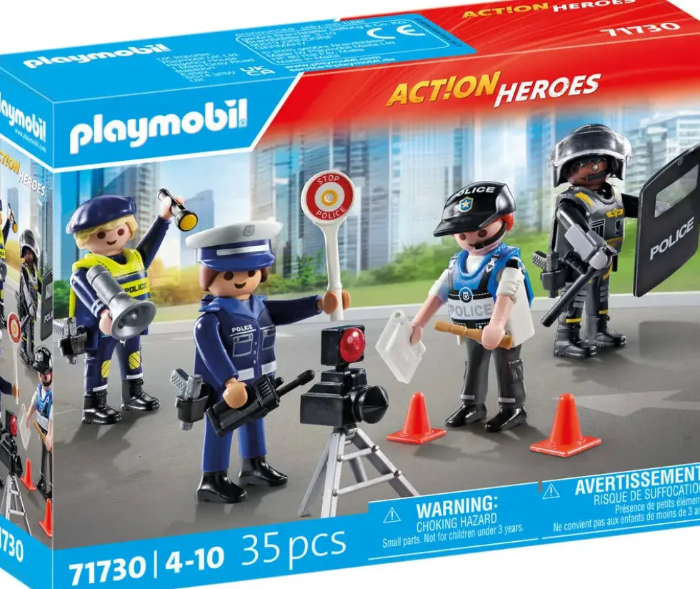 SET METIERS DE LA POLICE : 4 POLICIERS - 71730