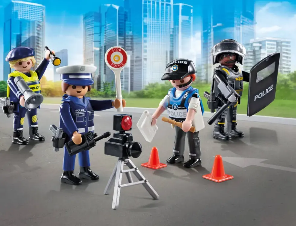 SET METIERS DE LA POLICE : 4 POLICIERS - 71730