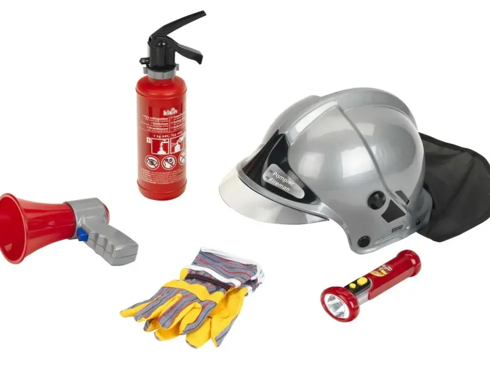 SET POMPIER AVEC CASQUE 5 PIECES