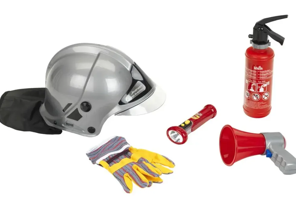 SET POMPIER AVEC CASQUE 5 PIECES