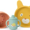 SET VAISSELLE SILICONE TROIS PETITS LAPINS
