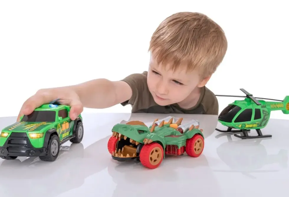 SET 3 VEHICULES DINOSAURES